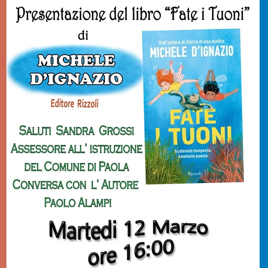 Presentazione di “Fate i Tuoni” di Michele D’Ignazio