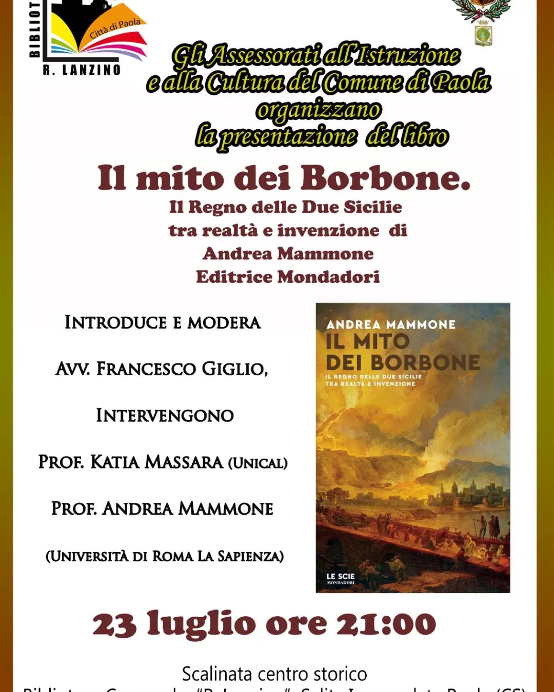 Presentazione de “Il mito dei Borbone” di Andrea Mammone