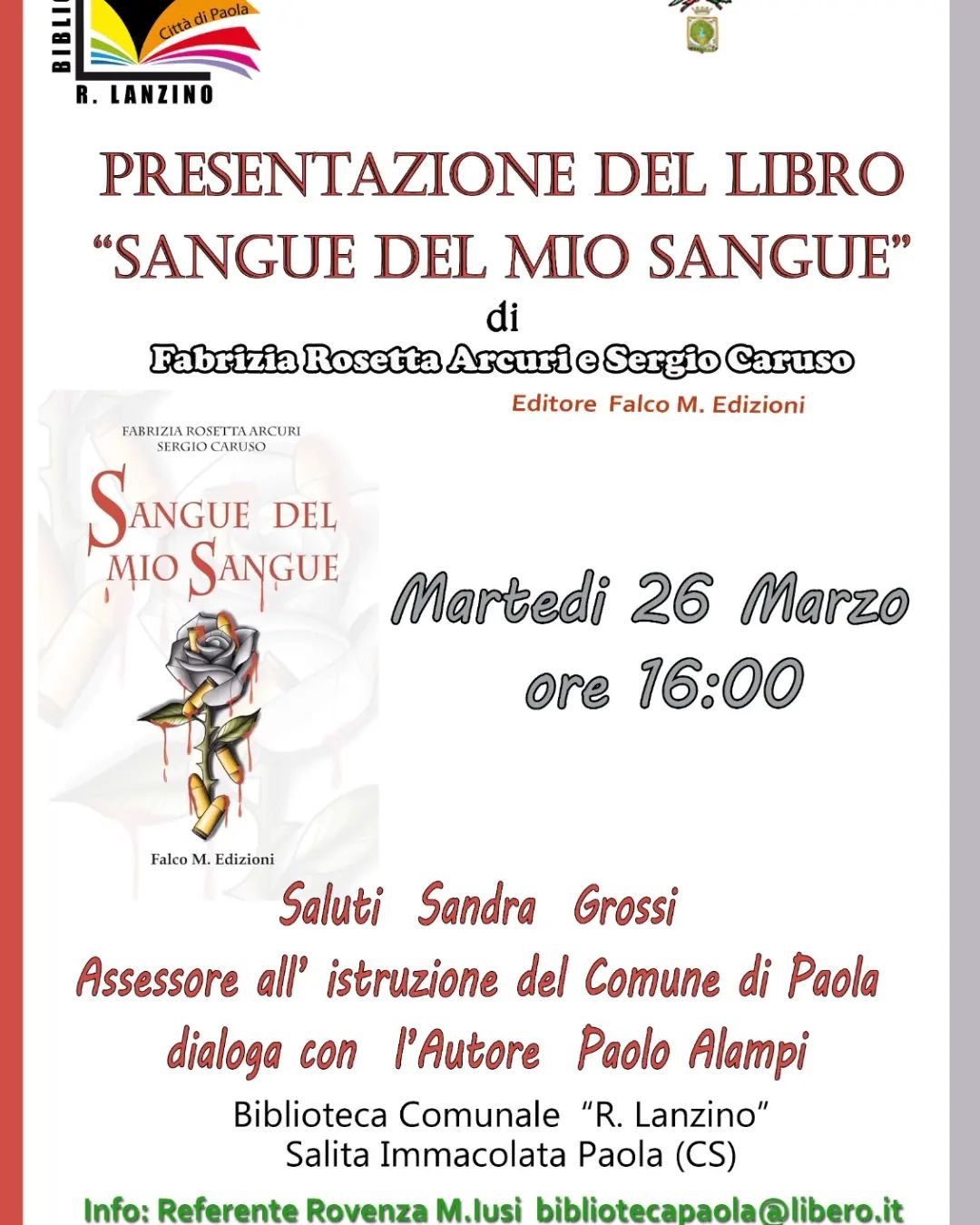 Presentazione del libro “Sangue del mio sangue” di Paolo Alampi